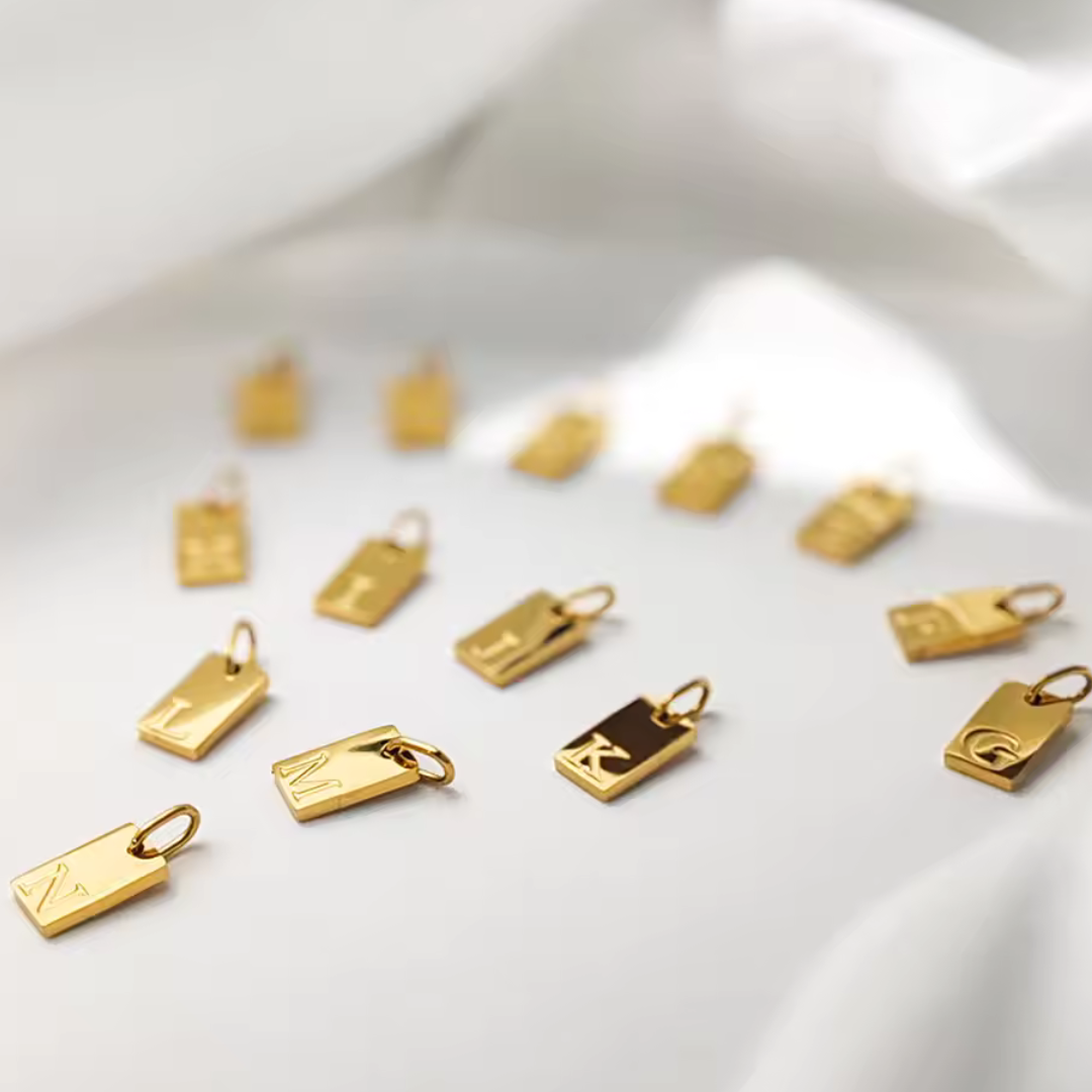 Initial Bar Charm: A to Z