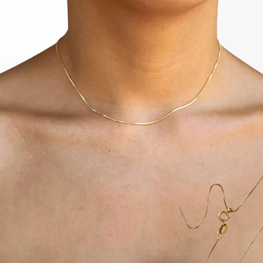 Box Chain Necklace - SS Adjustable