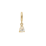 Load image into Gallery viewer, April Birthstone   Pear White Diamond cz
