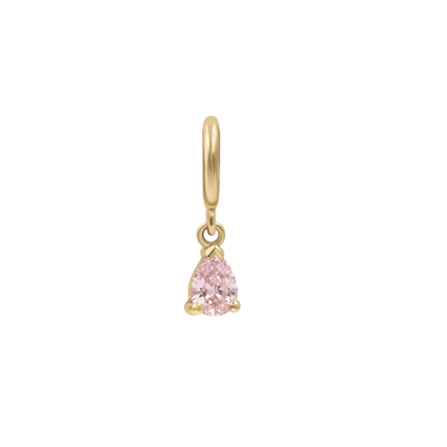 April Birthstone | Pear Pink Diamond cz
