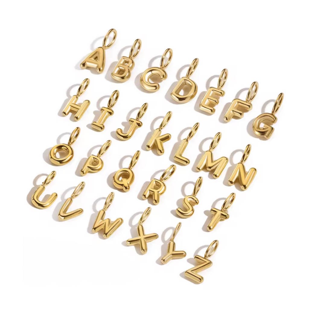Bubble Letter Charm: A to Z