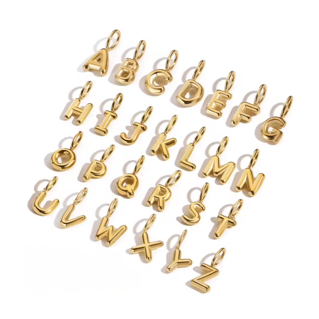 Bubble Letter Charm: A to Z