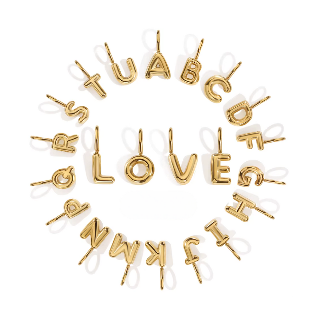 Bubble Letter Charm: A to Z