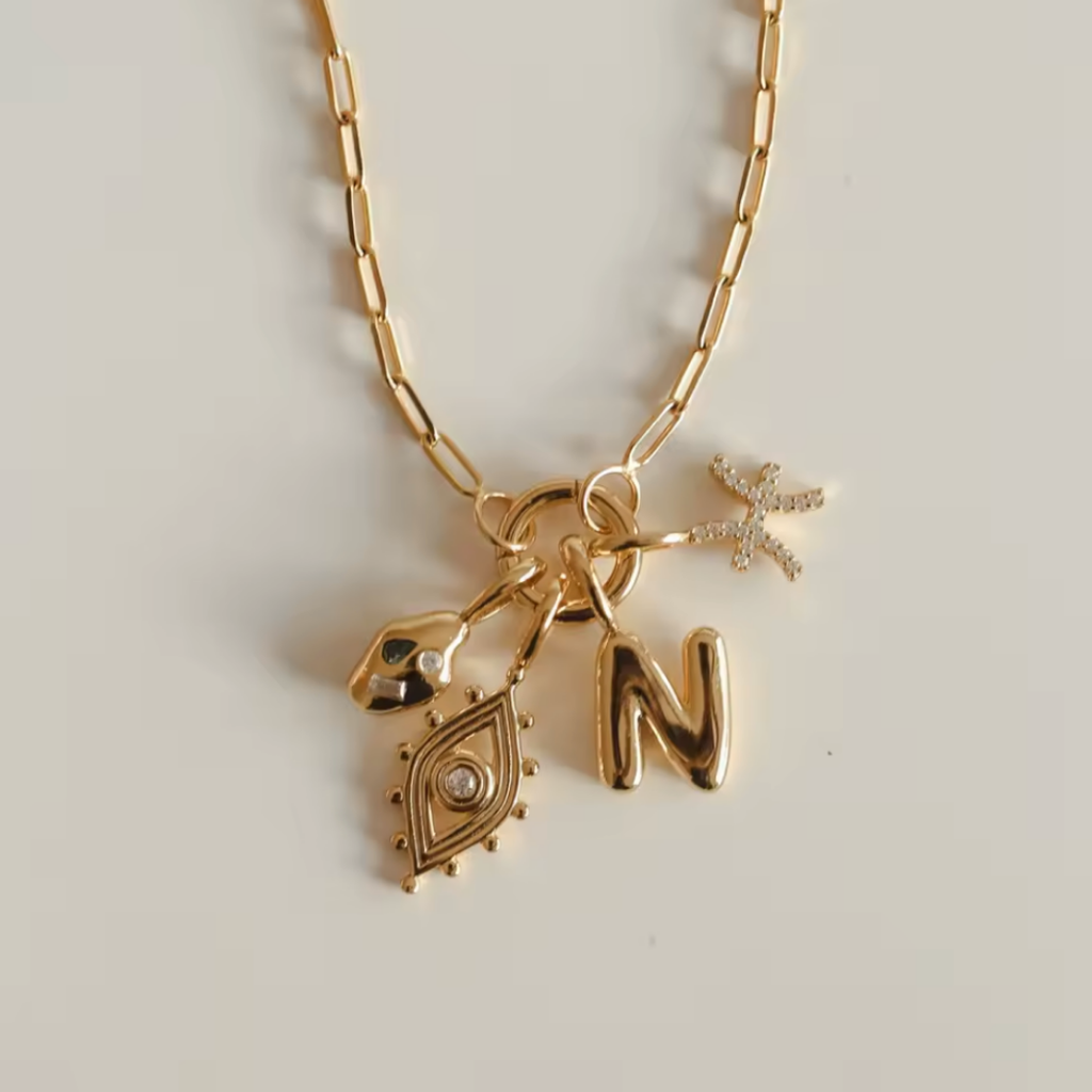 Bubble Letter Charm: A to Z