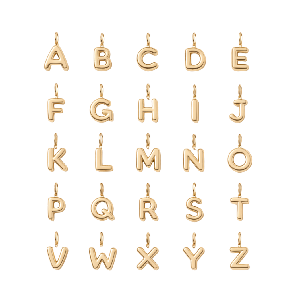 Bubble Letter Charm: A to Z