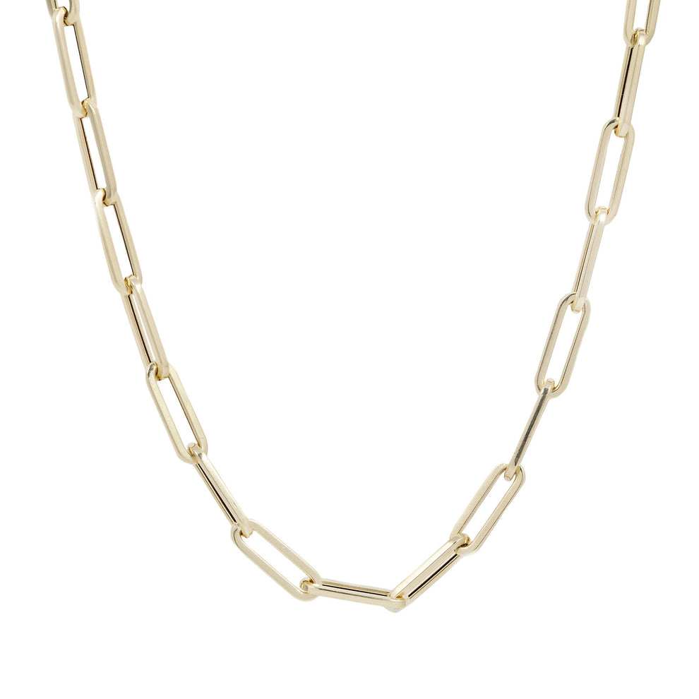 Paperclip Base Chain Necklace - Gold Filled