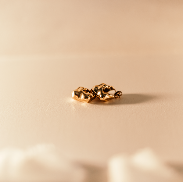 Aura Geometric Gold Earrings