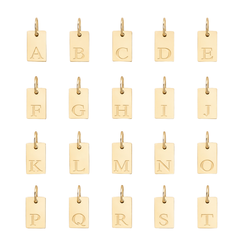 Initial Bar Charm: A to Z