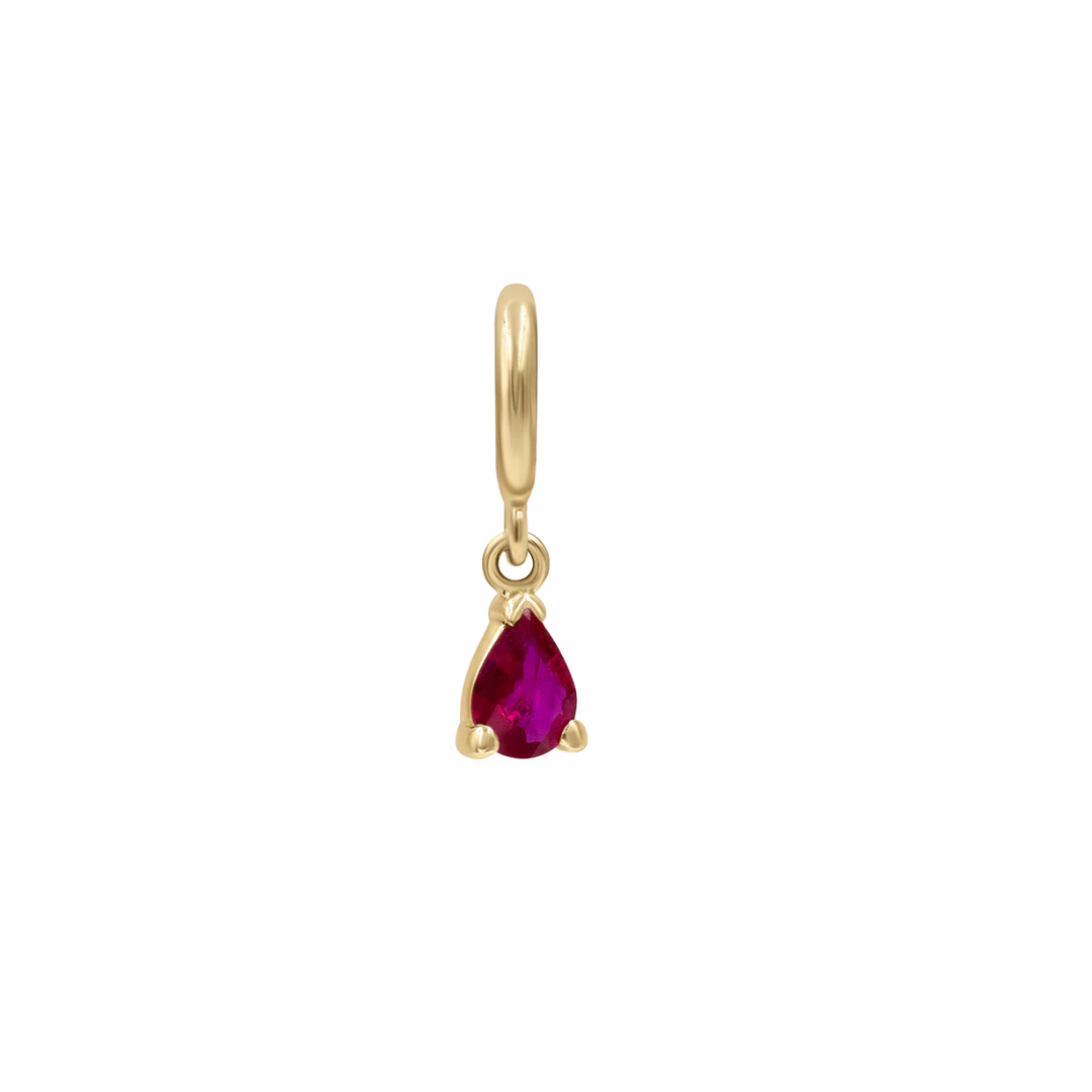 July Birthstone  | Pear Ruby cz