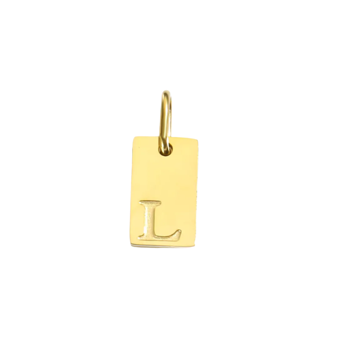 Initial Bar Charm: A to Z