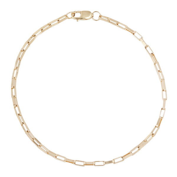 Long Box Base Chain Bracelet - Gold Filled