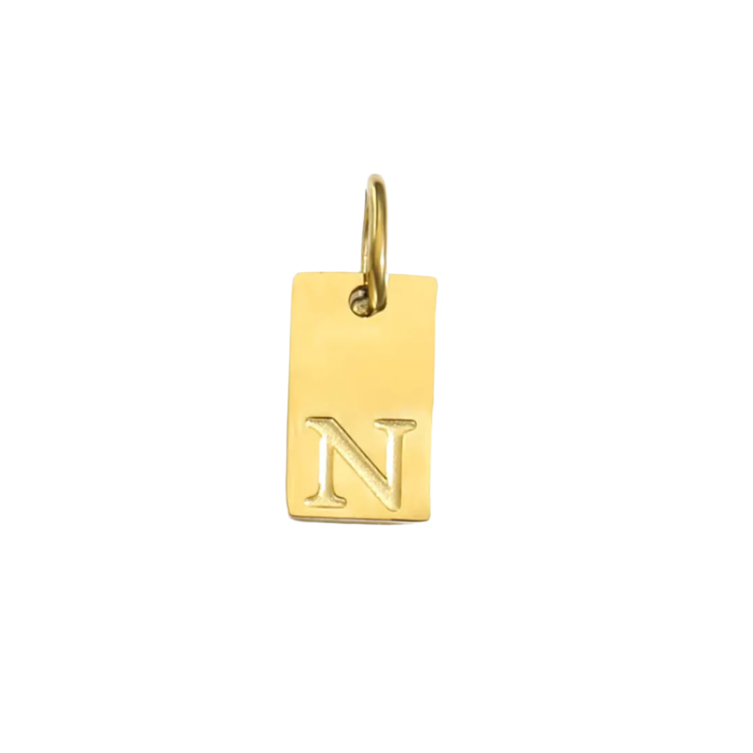 Initial Bar Charm: A to Z