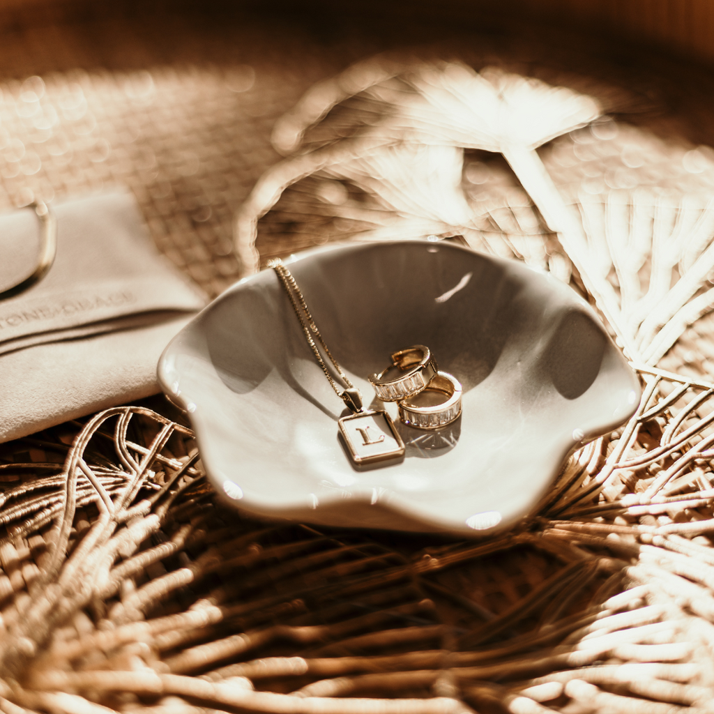 Mother of Pearl Initial Necklace A-Z