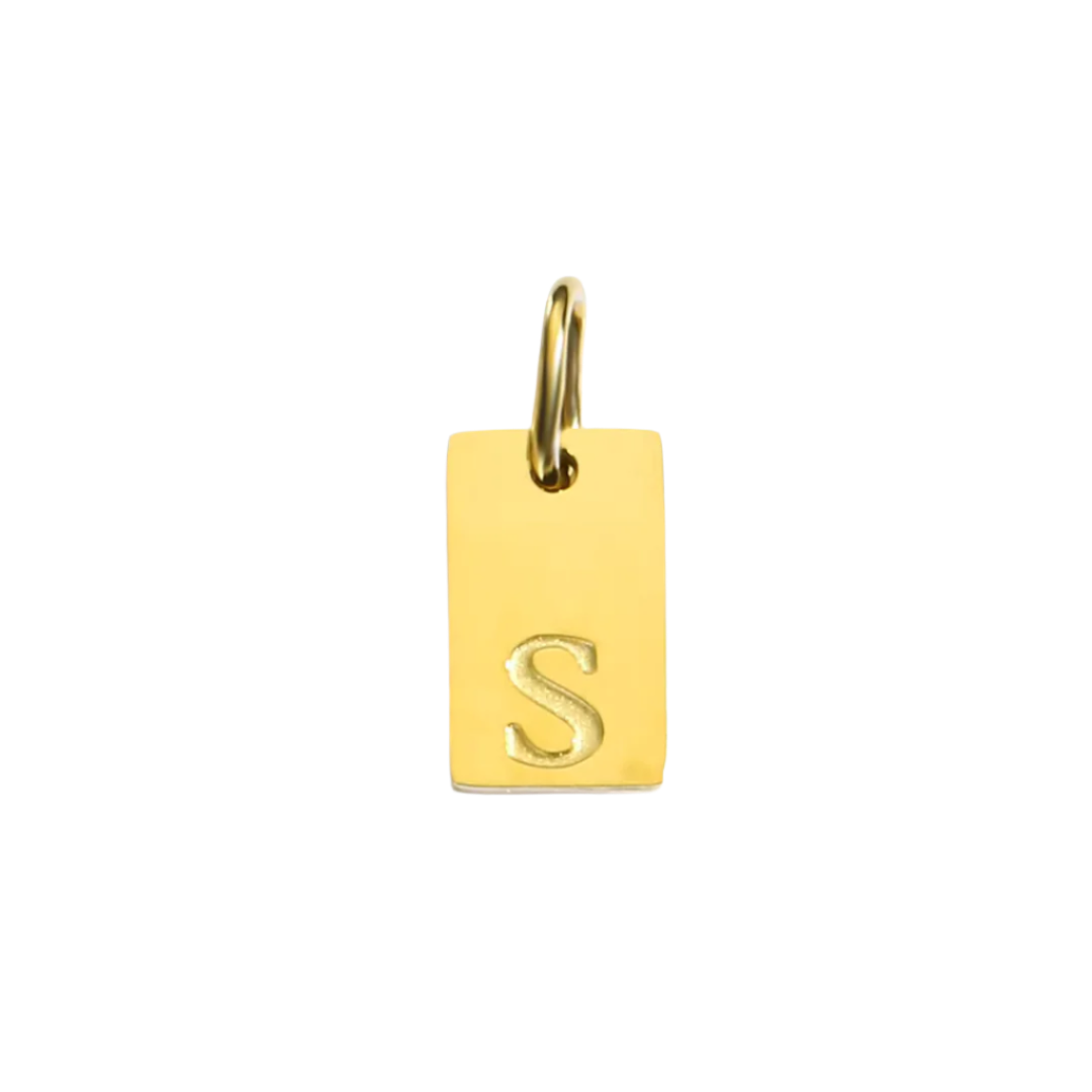 Initial Bar Charm: A to Z