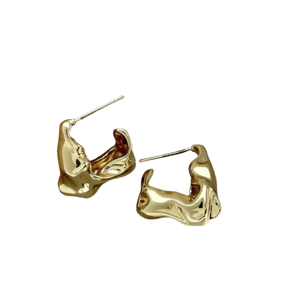 Aura Geometric Gold Earrings