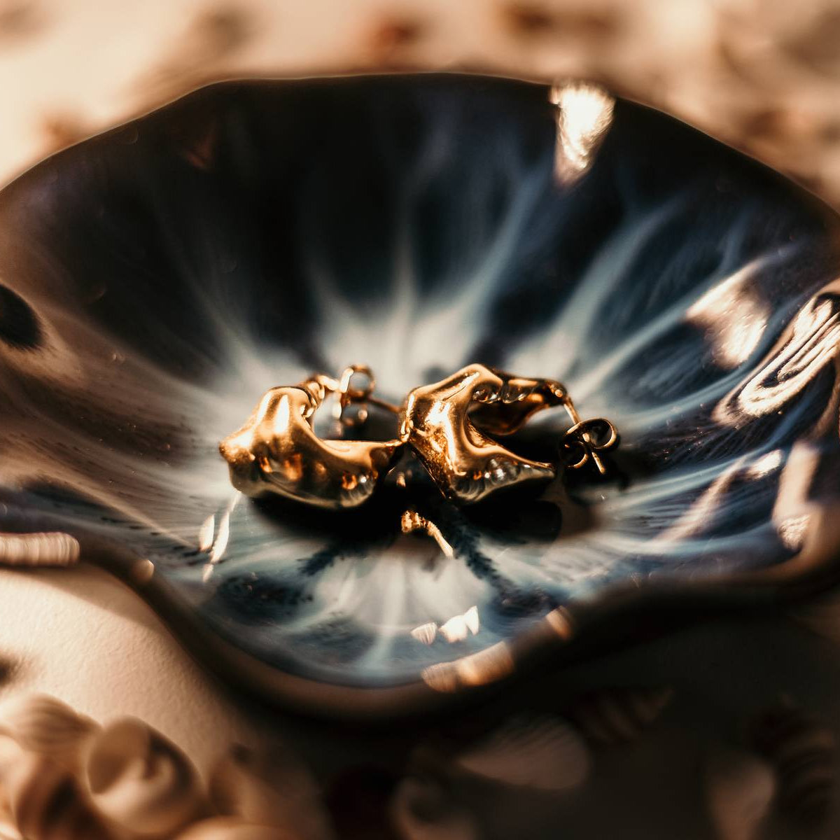 Aura Geometric Gold Earrings