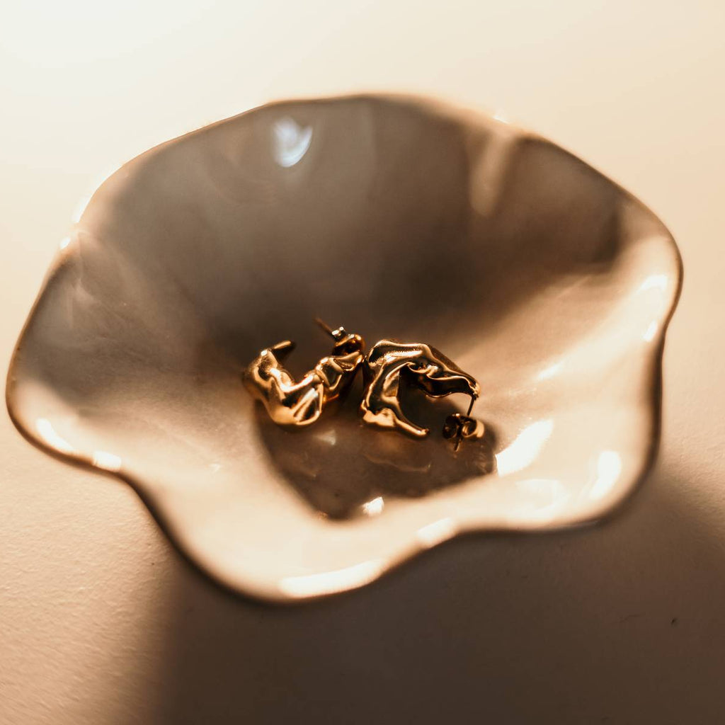 Aura Geometric Gold Earrings