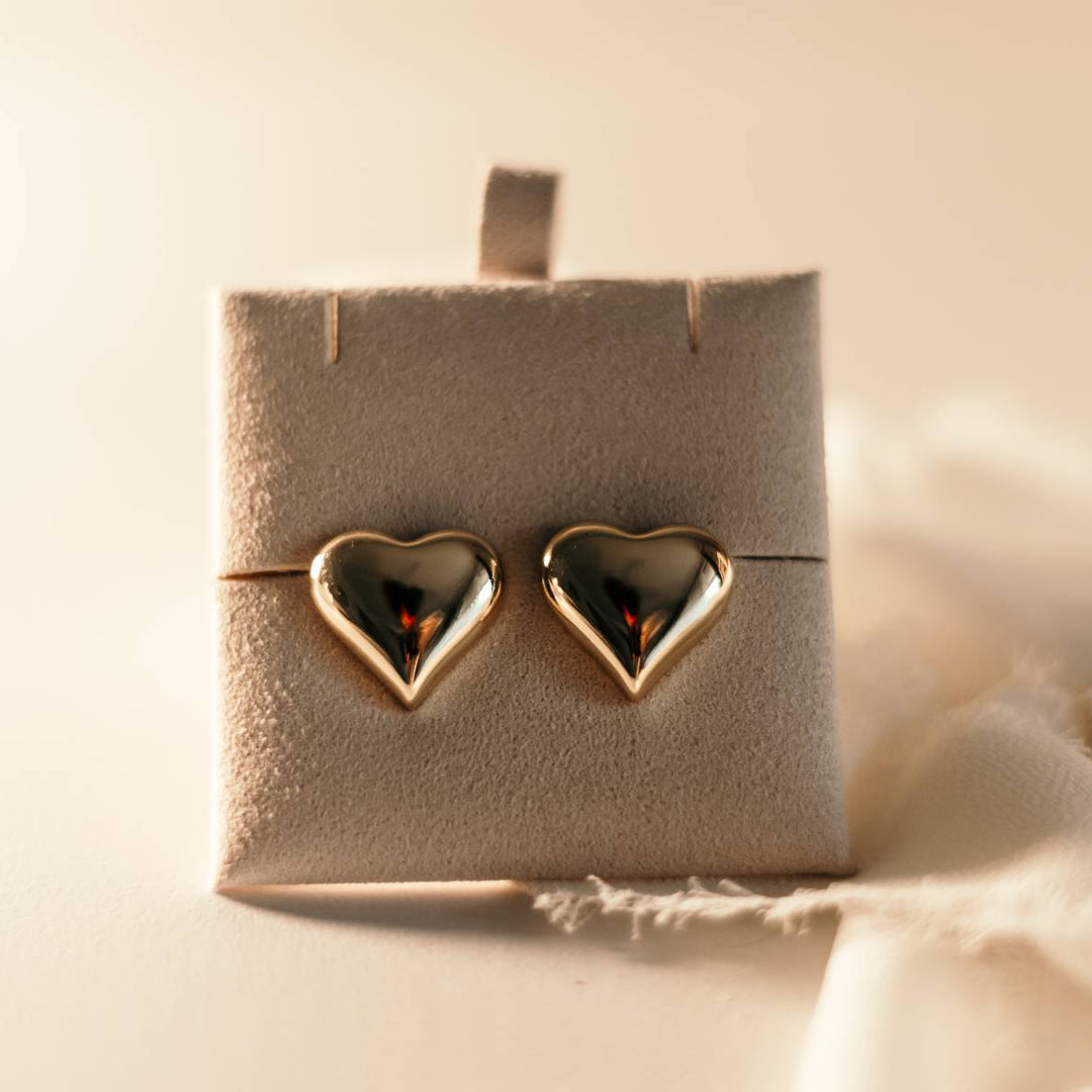 Athena Bold Heart Studs