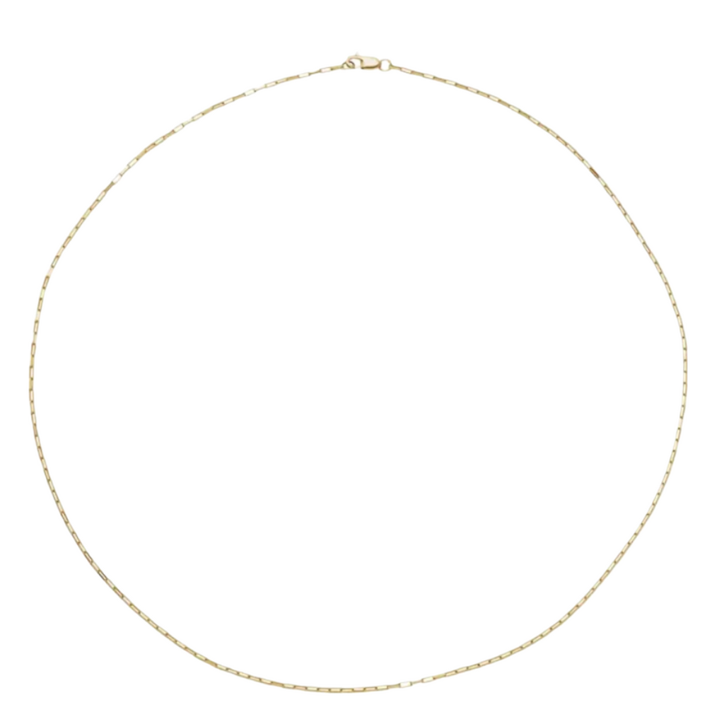 LEXI Long Box Chain Necklace - Gold Filled