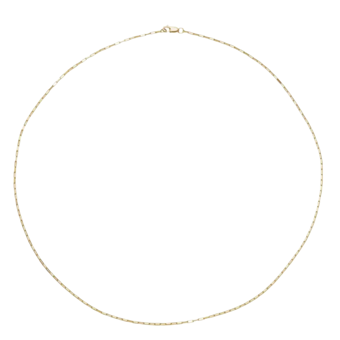 Long Box Base Chain Necklace - Gold Filled