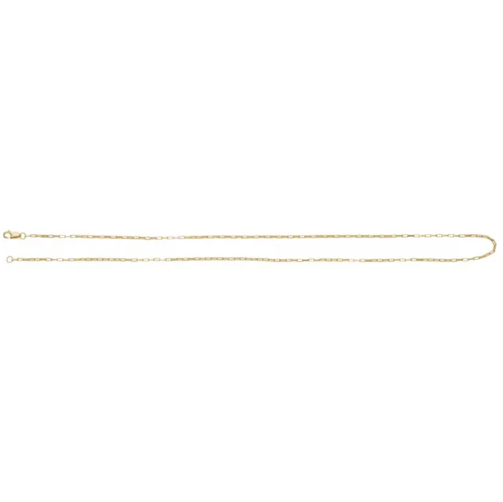 Long Box Base Chain Necklace - Gold Filled