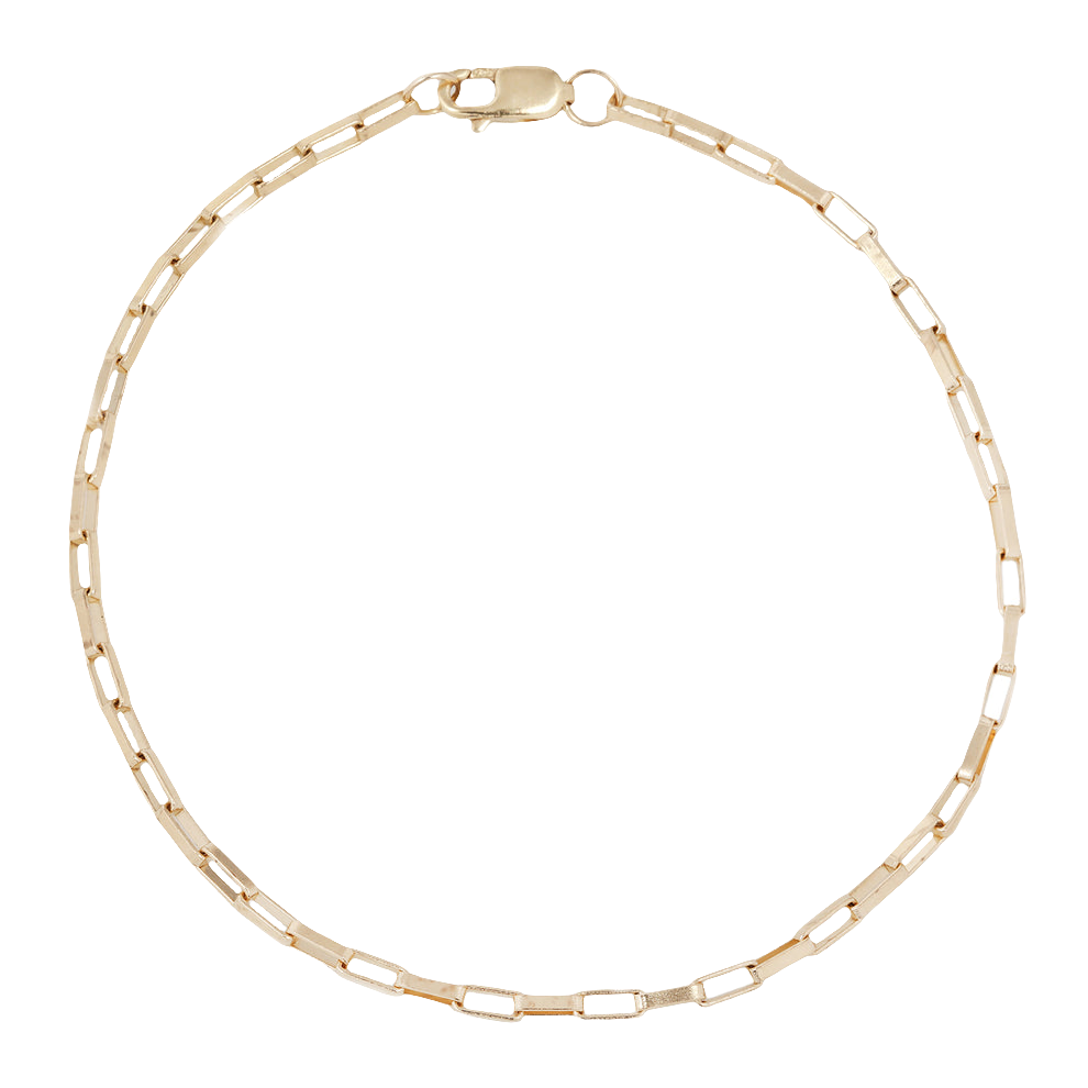 Long Box Base Chain Bracelet - Gold Filled