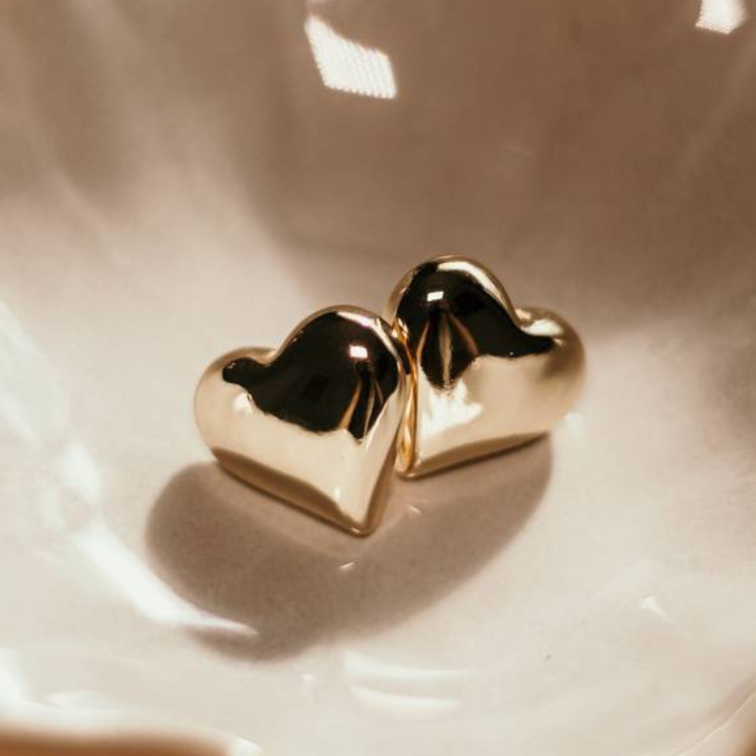 Athena Bold Heart Studs